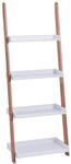 Zeller Leiter-Regal wei&szlig; Bambus B/H/T: ca. 55x145x30 cm