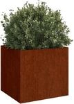 vidaXL Pflanzk&uuml;bel braun Stahl B/H/L: ca. 40x39x42 cm
