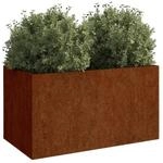 vidaXL Pflanzk&uuml;bel braun Stahl B/H/L: ca. 30x29x62 cm
