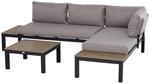 Outsunny Gartengarnitur grau Aluminium B/H/L: ca. 164x69x74 cm