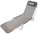 Outsunny Gartenliege braun Netzstoff B/H/L: ca. 56x28x182 cm