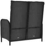 vidaXL Gartenbank schwarz Kunststoff B/H/T/L: ca. 62x109x62,5x107 cm
