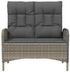 vidaXL Gartenbank grau Kunststoff B/H/T/L: ca. 62x109x62,5x107 cm