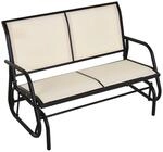 Outsunny Sitzbank schwarz Metall B/H/L: ca. 70x85x120 cm