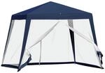 Outsunny Pavillon blau Polyester B/H/L: ca. 300x245x300 cm