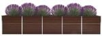 Garten-Hochbeet braun Stahl B/H/L: ca. 80x77x400 cm