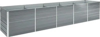 Garten-Hochbeet grau Stahl B/H/L: ca. 80x77x400 cm