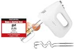 Emerio Handmixer HM-124178 silber wei&szlig; Edelstahl Kunststoff B/H/T: ca. 8,3x13,7x18,3