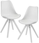 Stuhl 2er-Set. wei&szlig; B/H/T: ca. 49x87x52 cm
