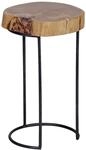 Beistelltisch natur schwarz Akazie Metall B/H/T: ca. 28x45x28 cm