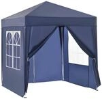 Outsunny Faltpavillon blau Stoff B/H/L: ca. 200x240x200 cm
