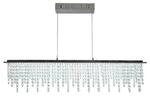N&auml;ve Leuchten LED Pendelleuchte Chrom klar Metall Glas B/H/T: ca. 120x150x12...
