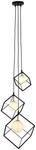 N&auml;ve Leuchten Pendelleuchte 7083022 schwarz Metall Glas B/H/T: ca. 40x147x40 cm G9 3