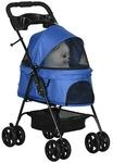 PawHut Hunde-Zubeh&ouml;r blau Edelstahl B/H/L: ca. 45x67x96 cm
