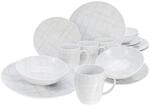 CreaTable Kombiservice Home Shabby Chic wei&szlig; Porzellan 16 tlg.