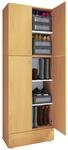 Schuhschrank Lona buche wei&szlig; B/H/T: ca. 200x70x39 cm