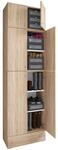 Schuhschrank Lona Eiche Sonoma Nachbildung wei&szlig; B/H/T: ca. 70x240x39 cm