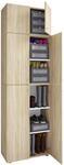 Schuhschrank Lona Eiche Sonoma Nachbildung wei&szlig; B/H/T: ca. 70x223x39 cm