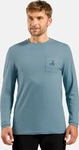 Odlo 554612-21090-XL, Odlo Merino 200 Pocket Langarm-Shirt f&uuml;r Herren, XL, blau