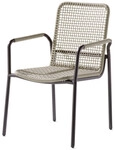 Sieger Ticco Stapelsessel Rope Natur Aluminium eisengrau