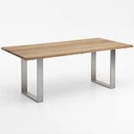 Niehoff Noah Tisch 180cm, Profilkufe, Tischplatte Teak recycelt