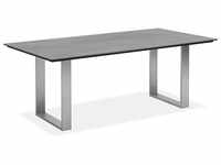 Niehoff Noah Tisch 180cm, Profilkufe, Tischplatte HPL Beton-Design