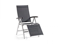 Sieger Bodega Relaxsessel Aluminium graphit, klappbar, verstellbar