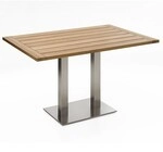 Niehoff Bistro Tisch rechteckig 140x95cm, Teak recycelt