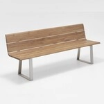 Niehoff Nova Massivholzbank 180cm, Teak-geb&uuml;rstet