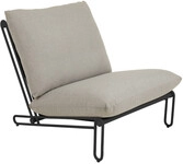 Brafab Blixt Loungesessel Aluminium schwarz, Cley beige