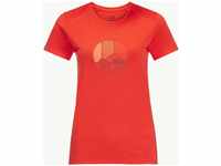 Jack Wolfskin Rundhals T-Shirt CROSSTRAIL GRAPHIC T W XS orange