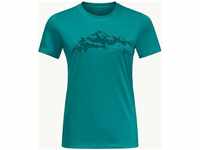 Jack Wolfskin V-Kragen T-Shirt HIKING S/S GRAPHIC T W XXL blau