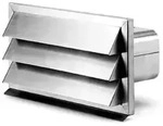 Novy Edelstahl Mauerkasten mechanisch mit R&uuml;ckstauklappe f&uuml;r Flachkanal...