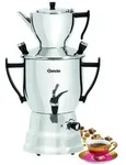 Bartscher Samowar 3L, mit Teekanne 1,2L, Edelstahl, 191001