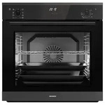 Oranier Elektro-Einbaubackofen XXL Backraum mit 80l, versenkbare Knebel, pureBLACK,