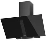 Oranier Kopffrei-Wandhaube UNA, Schacht in pureBLACK, Glasschirm Sicherheitsglas