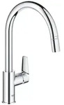 GROHE BauEdge 30536000 Einhand-Sp&uuml;ltischbatterie, herausziehbar, hoher Auslauf,