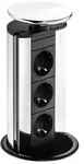 Schulte Evoline&reg; Port 1 mit Schukosteckdose, Deckel silberfarbig 8031130
