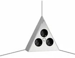 Thebo Eck-Steckdosenelement Mira Dreieck Edelstahl 7053043