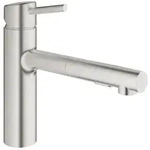 GROHE Concetto 30273DC1 Einhand-Sp&uuml;ltischbatterie, herausziehbar, mittelhoher