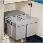 WESCO&reg; Abfallsammler Double Shorty 1, alu grau 8011058