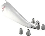 GSD Spritzbeutel aus Baumwolle mit 7 Edelstahl-Garniert&uuml;llen 32005