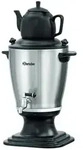 Bartscher Samowar 3,2L, mit Steingut Teekanne 0,8L, Edelstahl, 191004