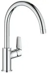 GROHE BauEdge 31367001 Einhand-Sp&uuml;ltischbatterie, hoher Auslauf, 1/2" Chrom