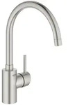 GROHE Concetto 32661DC3 Einhand-Sp&uuml;ltischbatterie, hoher Auslauf, DN 15 Supersteel
