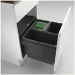 Naber Abfallsammler Cox&reg; Base 360 S/500-3, anthrazit, H 360mm ohne Biodeckel 8013302