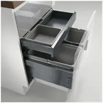 Naber Abfallsammler Cox&reg; Base 360 S/600-3 mit Base-Board, anthrazit, ohne Biodeckel,