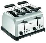 Bartscher 4 Scheiben Toaster TBRB40, Edelstahl geb&uuml;rstet, 100374
