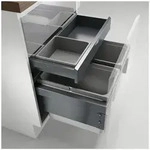 Naber Abfallsammler Cox&reg; Base 360 S/600-2 mit Base-Board, anthrazit, H 460mm,