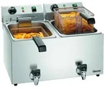 Bartscher Doppel Fritteuse SNACK IV Plus mit Fettablasshahn, 9 Liter A162824E
